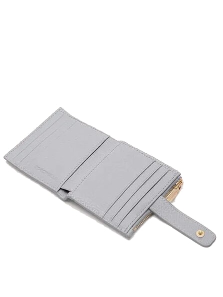 METALLIC SOFT Cartera mini de piel nieve - Carteras Mujer