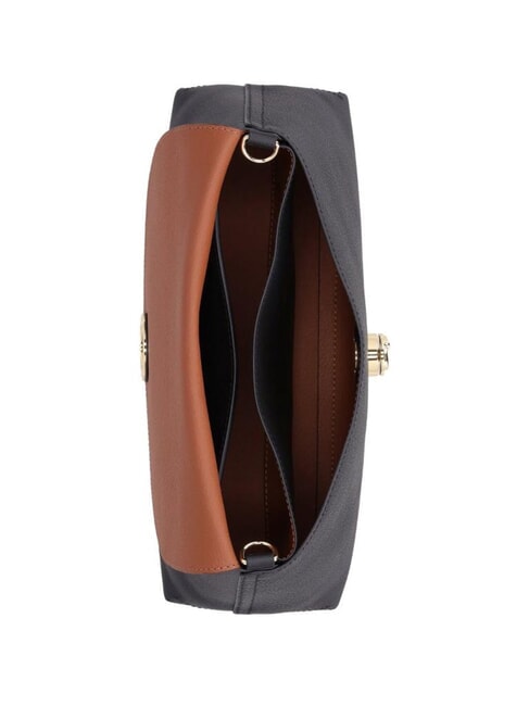 NIKLA Bolso de hombro negro/coñac - Bolsos Mujer