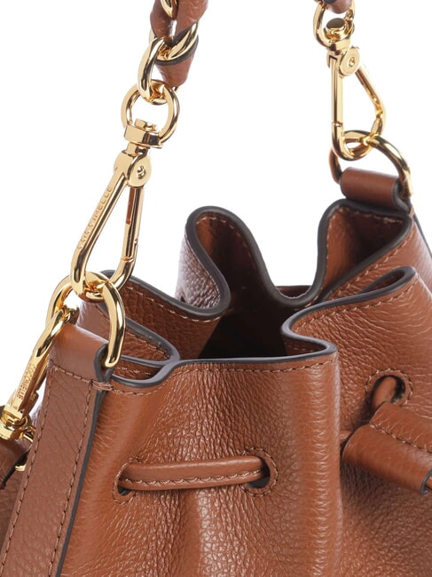 BEAT GENERATION Mini cubo de cuero co&ntilde;ac - Bolsos Mujer