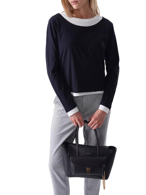 DOUBLE BEAT Bolso de hombro negro - Bolsos Mujer