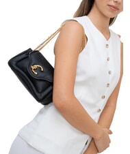 COCCINELLE C-ME FLUFFY Bolso de hombro negro - Bolsos Mujer - 4