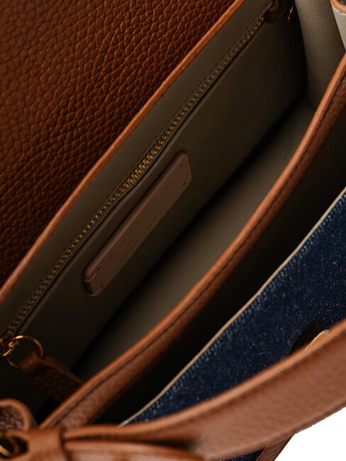 C-ME DENIM Bolso de hombro guarida azul/coñac - Bolsos Mujer