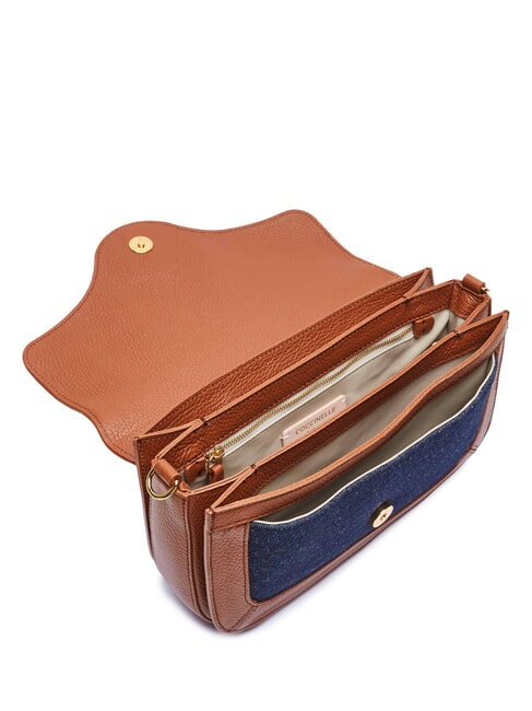 C-ME DENIM Bolso de hombro guarida azul/coñac - Bolsos Mujer