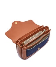 COCCINELLE C-ME DENIM Bolso de hombro guarida azul/coñac - Bolsos Mujer - 4