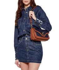 COCCINELLE C-ME DENIM Bolso de hombro guarida azul/coñac - Bolsos Mujer - 5