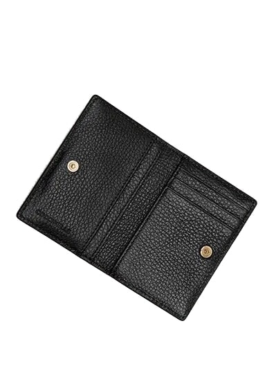 METALLIC SOFT Cartera de cuero negro - Carteras Mujer