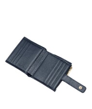 COCCINELLE METALLIC SOFT Cartera mini de piel azul medianoche - Carteras Mujer - 2