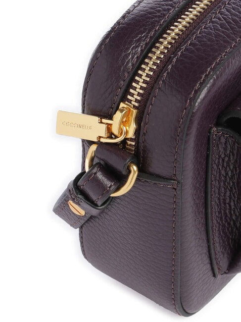 BEAT SOFT Minibolso de piel con textura ciruelas - Bolsos Mujer