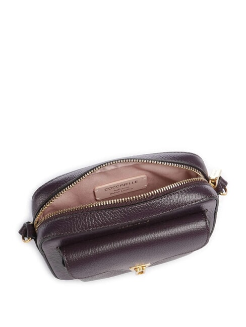 BEAT SOFT Minibolso de piel con textura ciruelas - Bolsos Mujer