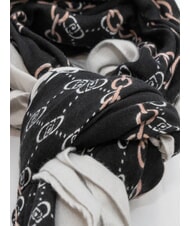 LIUJO CHAIN Bufanda con estampado integral NEGRO - Bufandas - 3