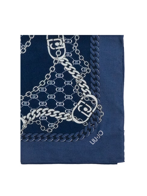 CHAIN Bufanda con estampado integral lapisl&aacute;zuli azul - Bufandas