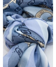 LIUJO CHAIN Bufanda con estampado integral mezclilla clara - Bufandas - 3