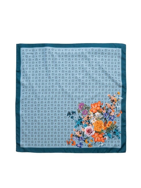 FLOWERS TWILL Bufanda estampada flores azules - Bufandas