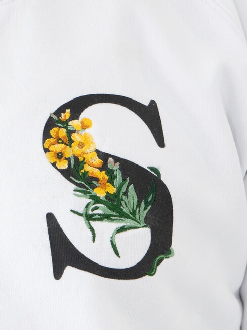 ROUND PRINT Sudadera de cuello redondo con estampado blanco - Sudaderas