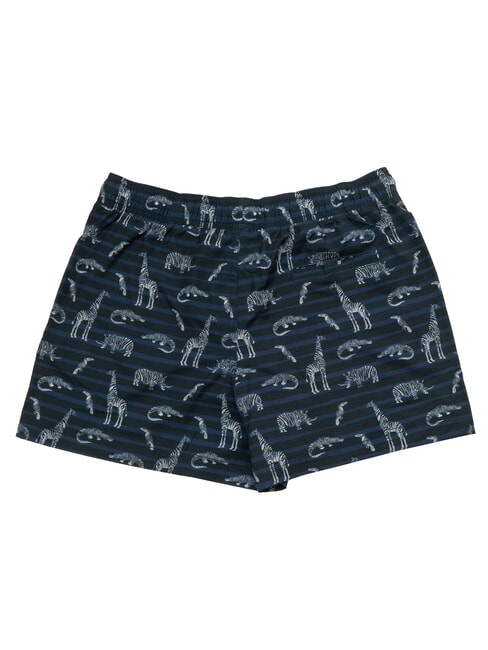 BIG PRINT Traje de playa para hombre azul marino/blanco - Trajes de ba&ntilde;o