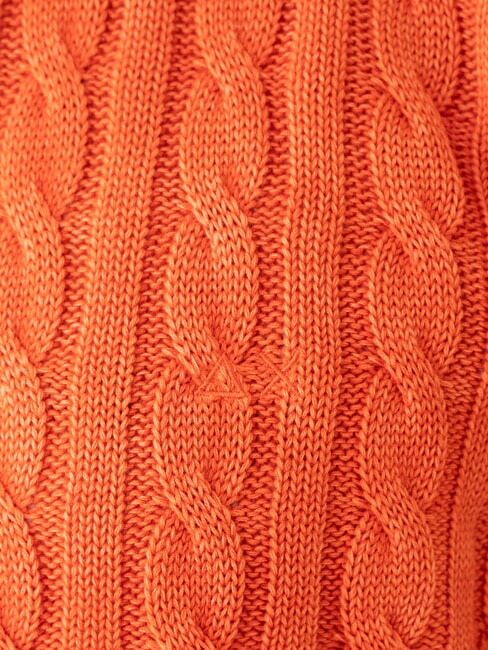 VINTAGE Su&eacute;ter de cuello redondo de punto trenzado geranio - Su&eacute;teres de los hombres