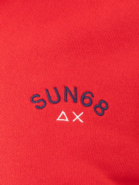 MINI LOGO Sudadera con capucha y cremallera completa rojo fuego - Sudaderas
