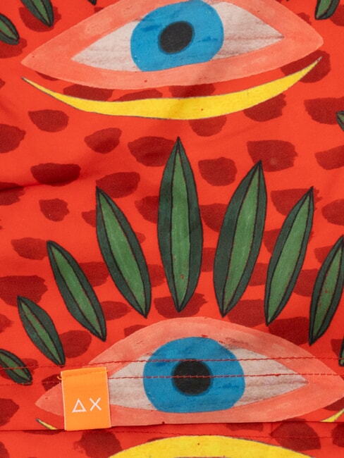 TRIBALE Traje de playa para hombre rojo fuego/azul - Trajes de baño