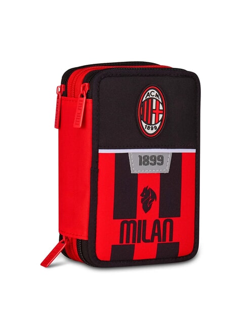 KICK AND SCORE Estuche de 3 cremalleras con material escolar negro - Estuches y Accesorios