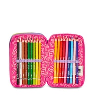 SJGANG FABLE JOURNEY Estuche de 3 cremalleras con material escolar Violeta - Estuches y Accesorios - 5