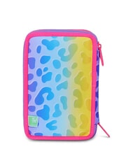 SJGANG CAT&AIR Estuche de 3 cremalleras con material escolar BOSQUE DE RAYAS NEGRAS - Estuches y Accesorios - 7