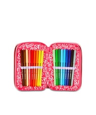 SJGANG CAT LED Estuche de 3 cremalleras con material escolar fuxiafluo - Estuches y Accesorios - 4