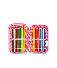 SJGANG CAT LED Estuche de 3 cremalleras con material escolar fuxiafluo - Estuches y Accesorios - 5