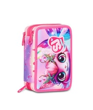 SJGANG CAT LED Estuche de 3 cremalleras con material escolar fuxiafluo - Estuches y Accesorios - 6