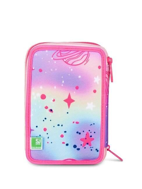 CAT LED Estuche de 3 cremalleras con material escolar fuxiafluo - Estuches y Accesorios