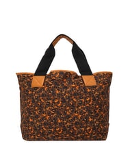 SUN68 LOGO BEACH Bolsa de playa en lona beige/naranja fluorescente - Bolsos Mujer - 4