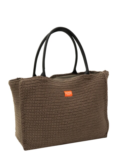 TWIST Bolso de playa de hombro beige - Bolsos Mujer