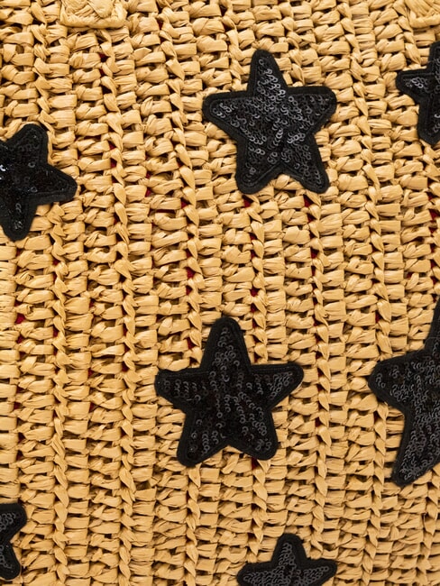 RAFIA Bolsa de playa de rafia arena/ciclamen - Bolsos Mujer