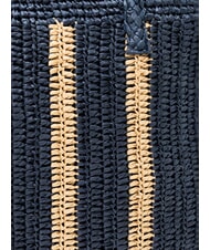 SUN68 RAFIA Bolsa de playa de rafia azul marino/blanco crema - Bolsos Mujer - 3