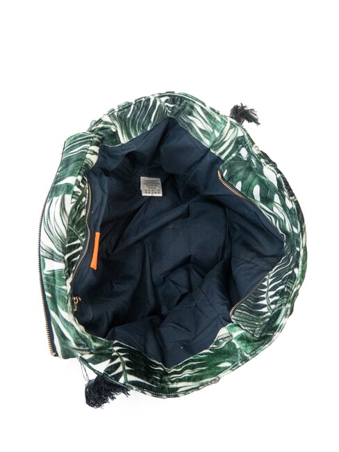 FANCY SPONGE ALLOVER Bolso de playa de lona con bandolera Verde inglés/blanco crema - Bolsos Mujer