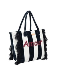 SUN68 FANCY SPONGE ALLOVER Bolso de playa de lona con bandolera - Bolsos Mujer