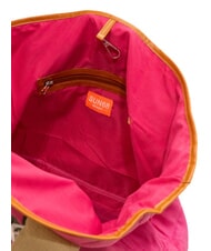 SUN68 LOGO BEACH Bolsa de playa en lona fucsia - Bolsos Mujer - 5
