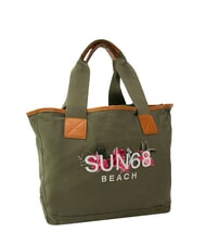 SUN68 LOGO BEACH Bolsa de playa en lona militar - Bolsos Mujer - 2