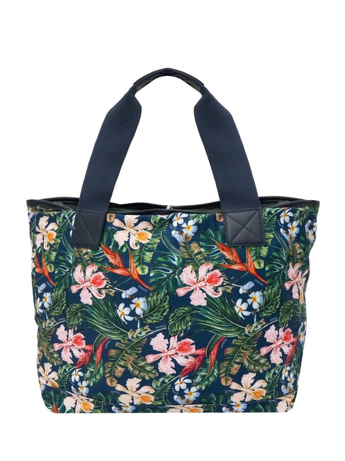 LOGO BEACH Bolsa de playa en lona azul marino/fucsia - Bolsos Mujer