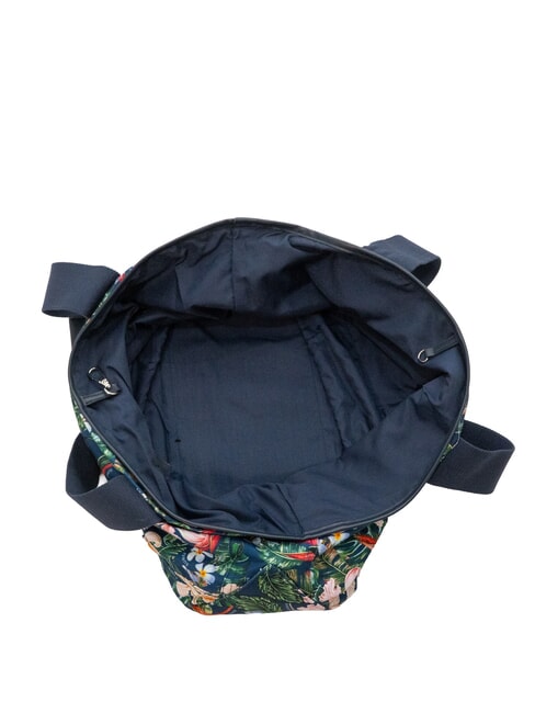 LOGO BEACH Bolsa de playa en lona azul marino/fucsia - Bolsos Mujer