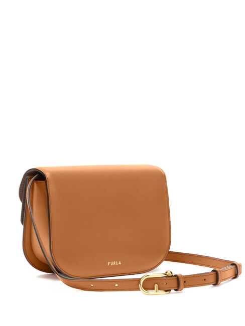 SFERA Mini bolso de hombro, en piel brandy - Bolsos Mujer