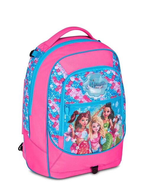 FEVER Mochila con ruedas desmontable de 3 ruedas turquesa fluorescente - Mochilas con ruedas