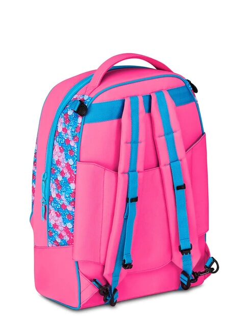 FEVER Mochila con ruedas desmontable de 3 ruedas turquesa fluorescente - Mochilas con ruedas