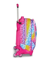 SJGANG CAT&AIR Mochila con ruedas desmontable de 3 ruedas BOSQUE DE RAYAS NEGRAS - Mochilas con ruedas - 4