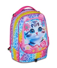 SJGANG CAT&AIR Mochila con ruedas desmontable de 3 ruedas BOSQUE DE RAYAS NEGRAS - Mochilas con ruedas - 5