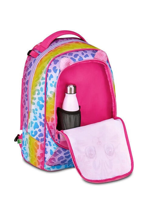 CAT&AIR Mochila con ruedas desmontable de 3 ruedas BOSQUE DE RAYAS NEGRAS - Mochilas con ruedas