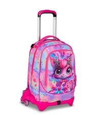 SJGANG CAT LED Mochila con ruedas desmontable de 3 ruedas fuxiafluo - Mochilas con ruedas - 2