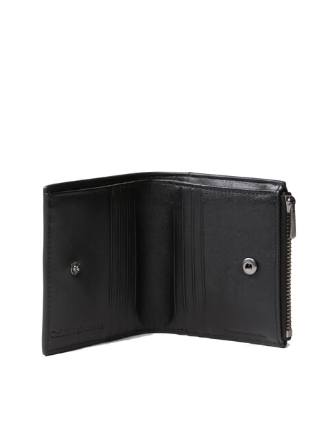 SCULPTED IMPRESS Mini billetera de cuero En negro - Carteras Hombre