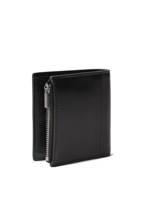 SCULPTED IMPRESS Mini billetera de cuero En negro - Carteras Hombre