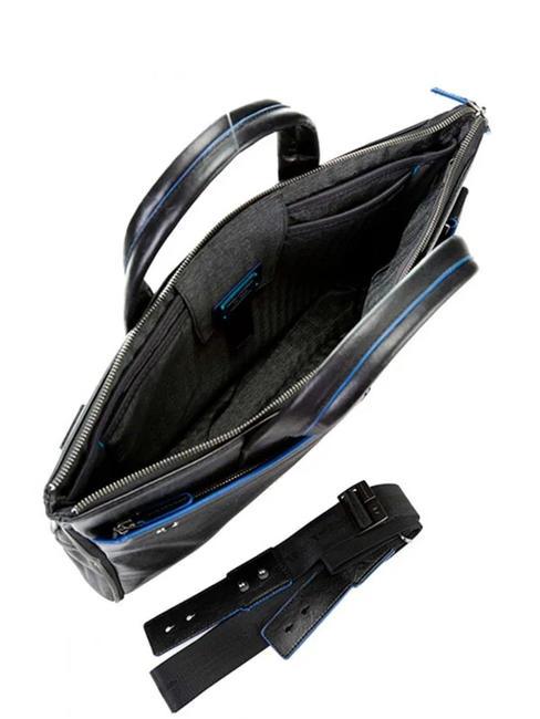 CAMPIONARIO - BLUE SQUARE SPECIAL Malet&iacute;n para port&aacute;til de 15,6 ", en piel negro - Maletines de Trabajo