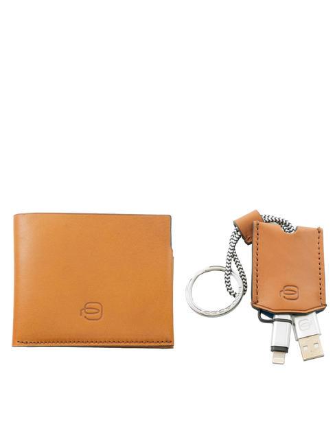 CAMPIONARIO - BAGMOTIC KIT Cartera de piel + llavero con USB Cuero / Azul - Carteras Hombre